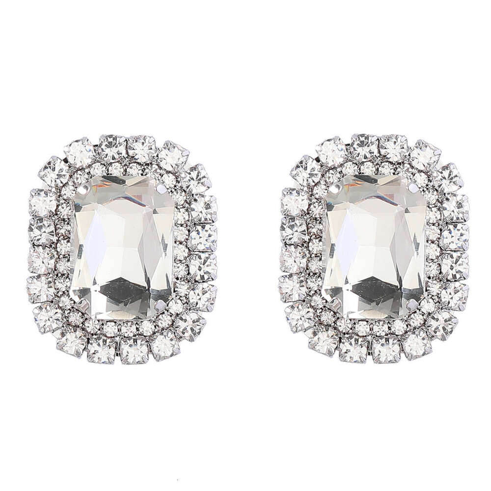 Super Flash Claw Chain Square Alloy Glass Dia Geometric for Women's Walk Show Earrings
