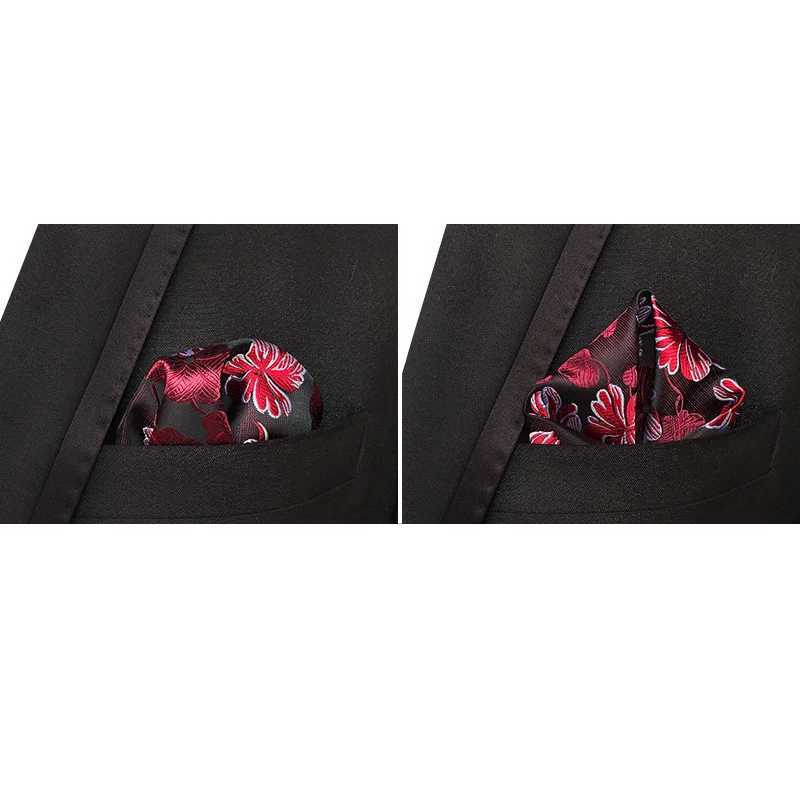 43 Colors Mens Handkerchief Plaid Floral Stripes Hankies Hanky Business Pocket Square Chest Towel 25*25CM W241213