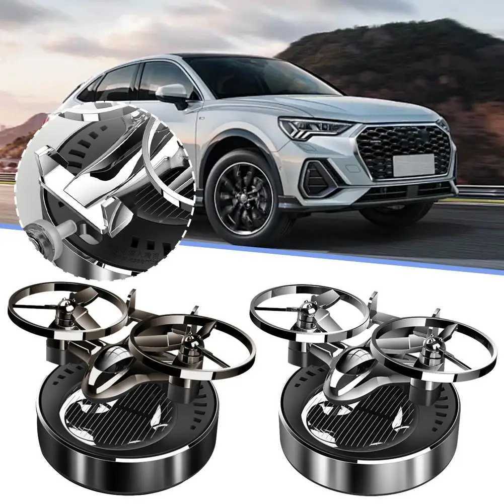 Solar Powered Rotation Heliter Solar Aroma Car Diffuser ener Alloy Aroma Fragrance Auto Air X6G8XJ241213