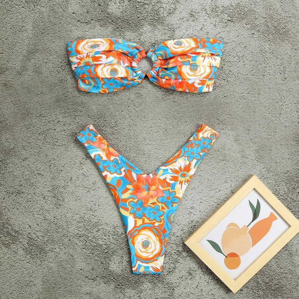 Micro Bikini Push Up Women Swimsuits 2024 Sexy Fa Swimwear Brazilian Bikini Set Thong Biquini Swim Suits Print BeachwearXJ241212
