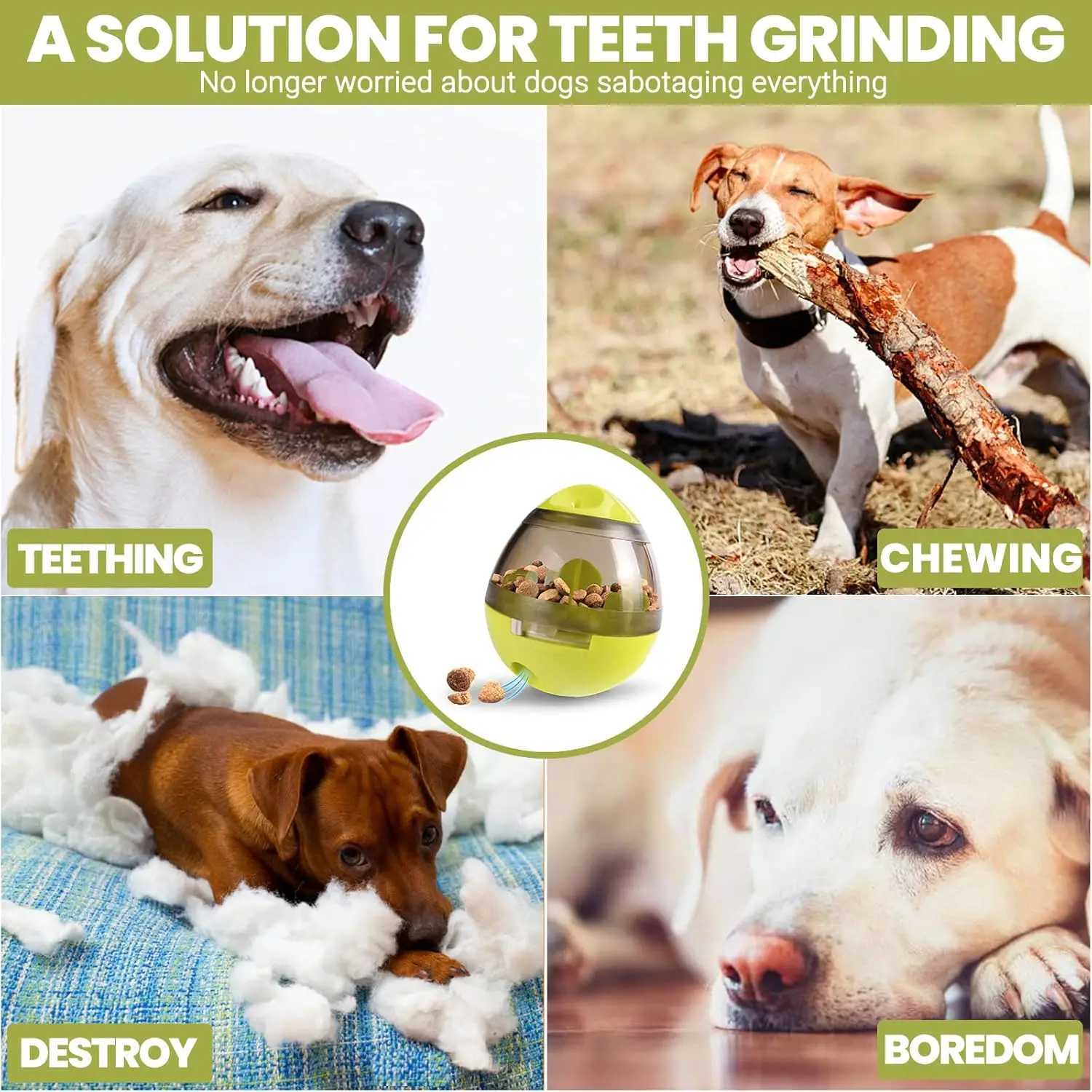 Dog food ball adjustable dog food dispensing toy interactive food puzzle ball pet slow feeding ball X241213