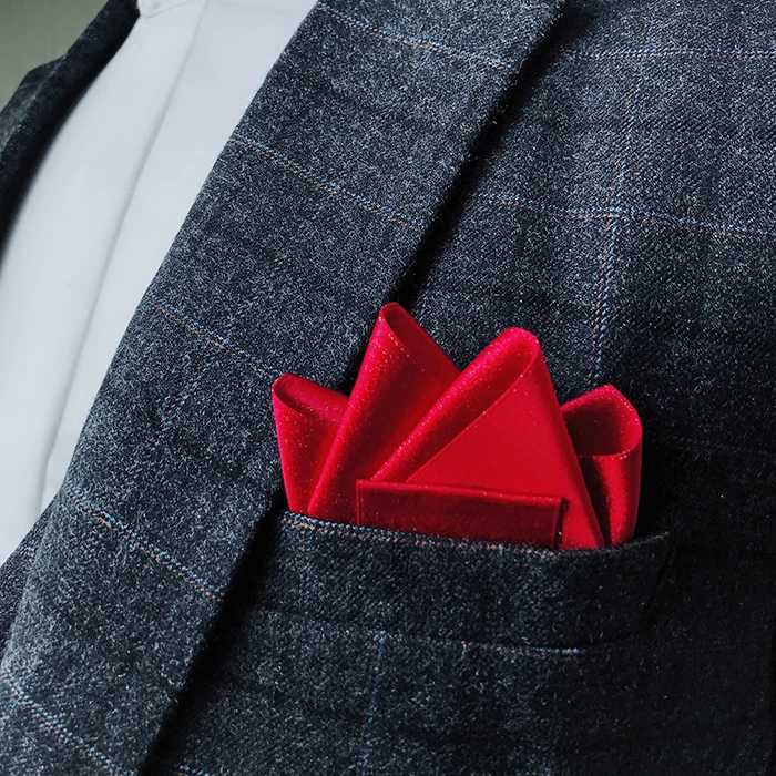 Fashion Set Pocket Square Mens Chest Towel Hanki Mens Solid Pre Folding Black Navy Blue Hanki Classic Set Mens Handle W241213