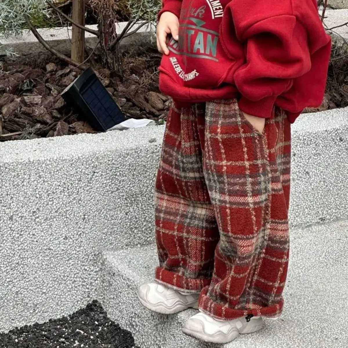 Childrens New Autumn Winter Plush Leisure Set Childrens Fashion Classic Set for Boys Girls Children Two-piece Set W241213