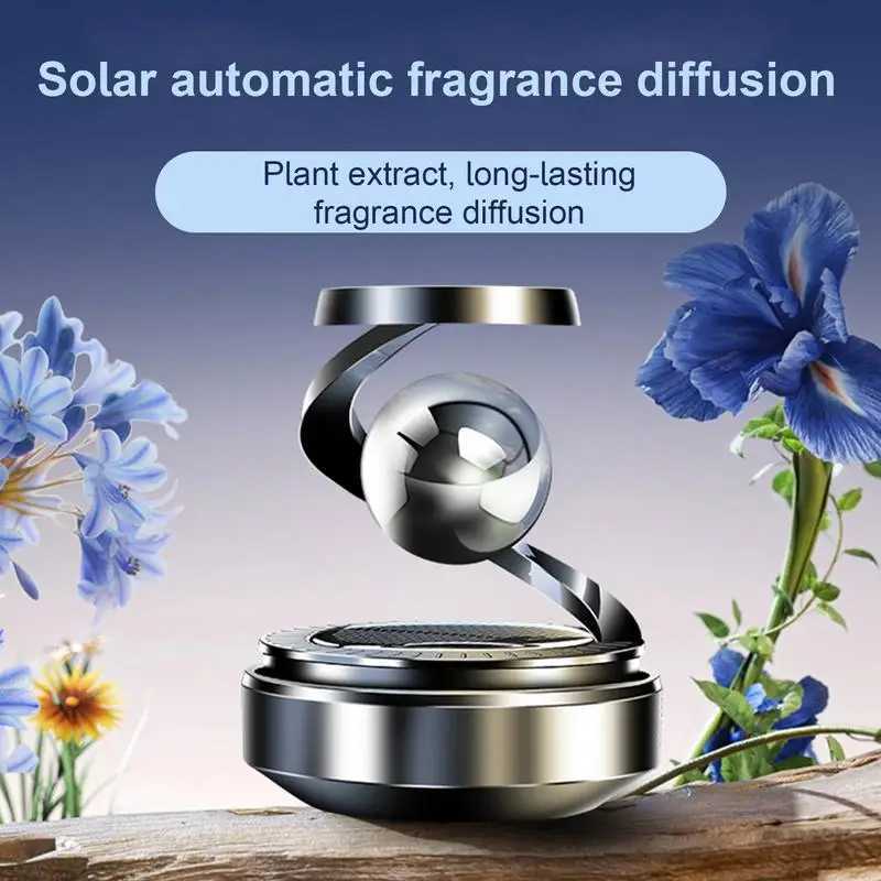 Solar Powered Car Air eners Rotatable Air Purifier Perfume With Scents Car Diffuser Ornaments Auto Interior AccessoriesXJ241213