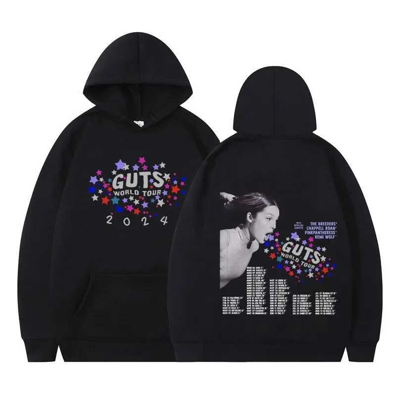 Sour Vampire Guts 2024 World Tour Mens and Womens Fashion Hip Hop Sportswear Harajuku Super Dalian Hoodie Y2K W241213