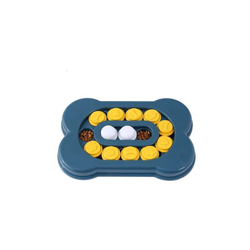 Dog puzzle toy slow feeding bowl fun interactive training to improve intelligence prevent obesity circular track design toy X241213