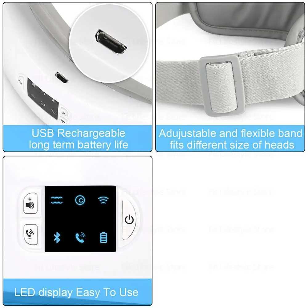 4D electric eye massager thermal vibration air bag vibrator Bluetooth eye massager face mask eye care instrument vibration massager W241213