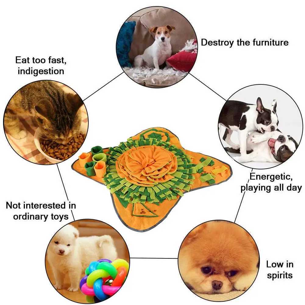 Pet dog olfactory pad puzzle toy pet snack feeding pad boring interactive game training blanket olfactory feeding training pad X241213