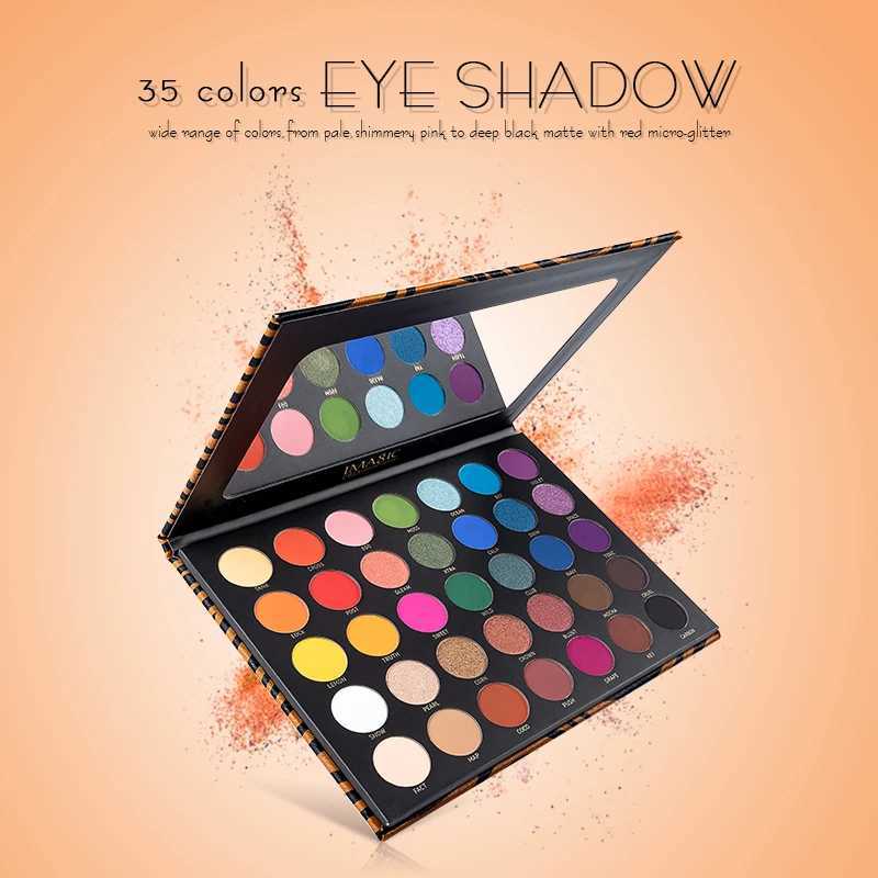 IMAGIC 35 color eye shadow matte flash pigment professional long-life mirror pearl eye makeup cosmetics W241213