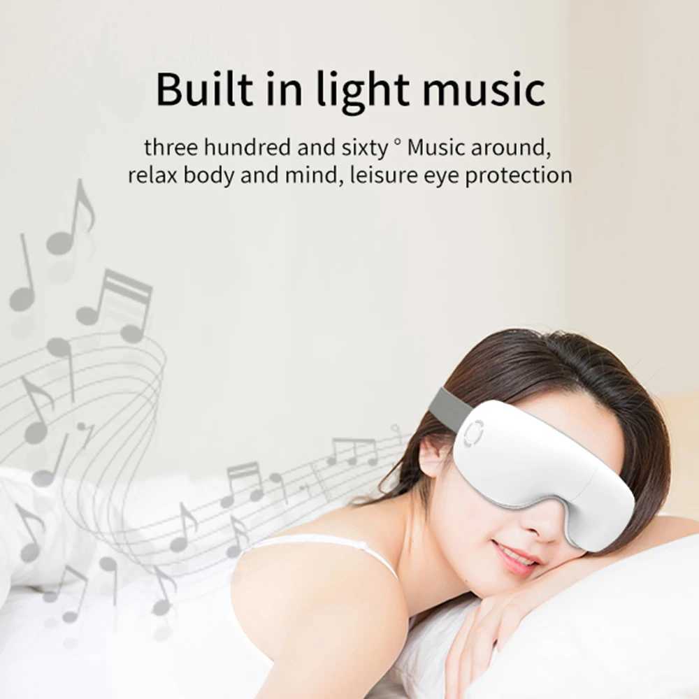 Eye massager with thermal vibration and music massage glasses eye muscles hot eye mask female relaxation gift W241213