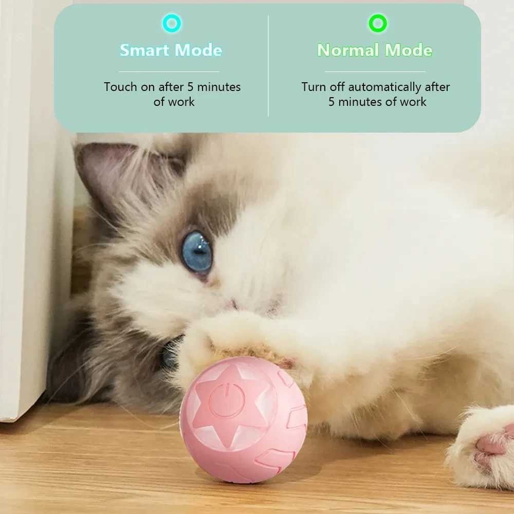 Madden intelligent cat toy automatic rolling ball electric cat toy interactive ball for small dogs cats training toys pet supplies X241213