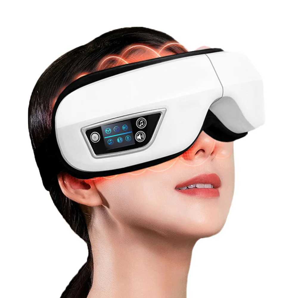 Eye Massager Electric With Eye Chart 6D Smart Airbag Vibration Bluetooth Instrument Heated Bluetooth Eye Relax Massage Glasses W241213
