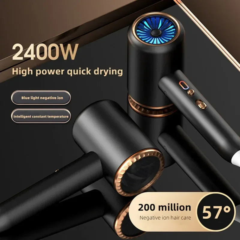 Generation High-Speed Hair Dryer 2400W Light Negative Ion Ultra Silent Recommended For Home Hair Salons 241128