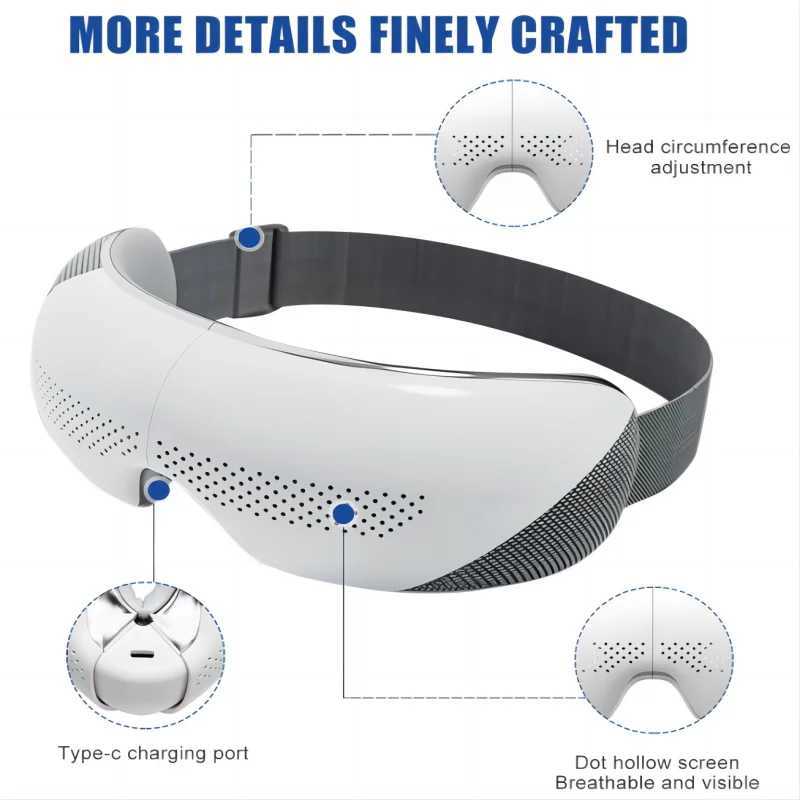 Visible eye massager with hot Bluetooth music massager used to relieve migraines reduce eye fatigue dark circles and improve sleep W241213