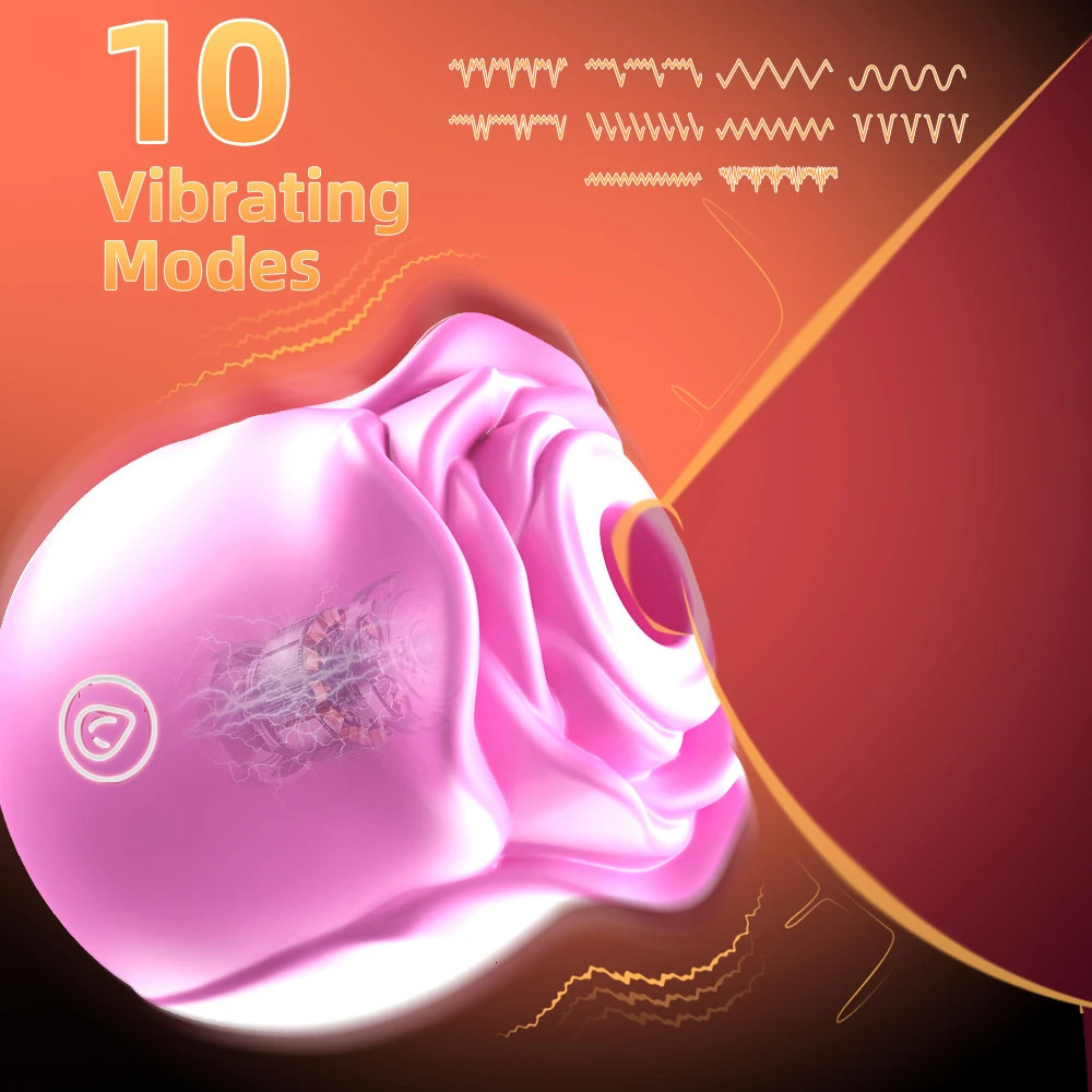 Powerful Gentle SuckingRose Vibrator Toy for Women Vacuum Stimulator Oral Nipple Clit Sucker Female Sex Goods Adult 241213