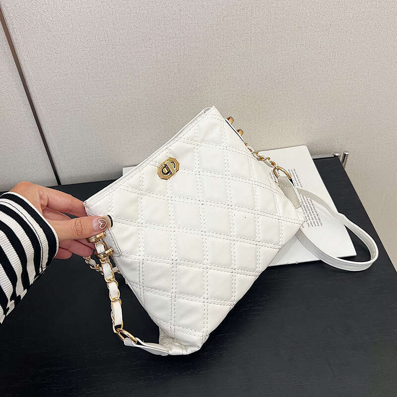 Chain Dia Grid Crossbody New Korean Style Trendy Shoulder Women's Simple And Versatile Mini Phone Bag, Fashionable Quality, Classic