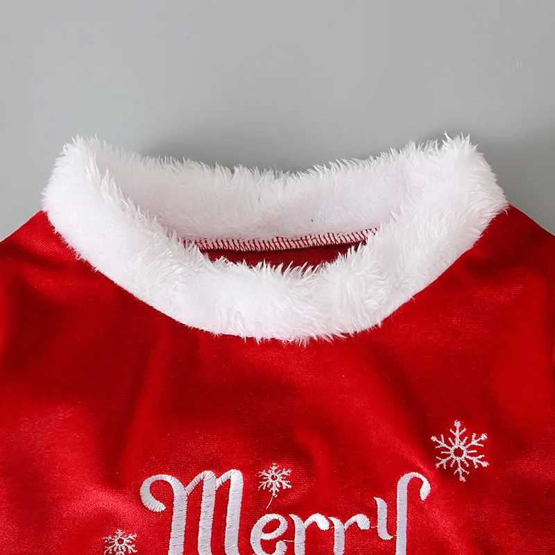 Christmas Santa Claus Winter Fleece Costume Baby Girls Long Sleeve Clothes Set Cute Show Christmas Hats New Year Xmas Outfits W241213