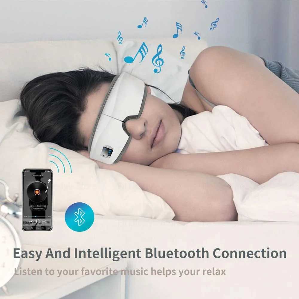 4D electric eye massager thermal vibration air bag vibrator Bluetooth eye massager face mask eye care instrument vibration massager W241213