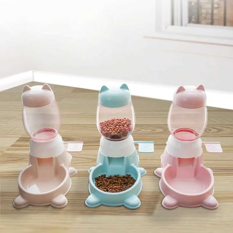 Cat Feeders Pet Automatic Feeder Dog Cat Bowl For Small And Medium Pets Water Feeder Feeding Large Capacity Dispenser z241213