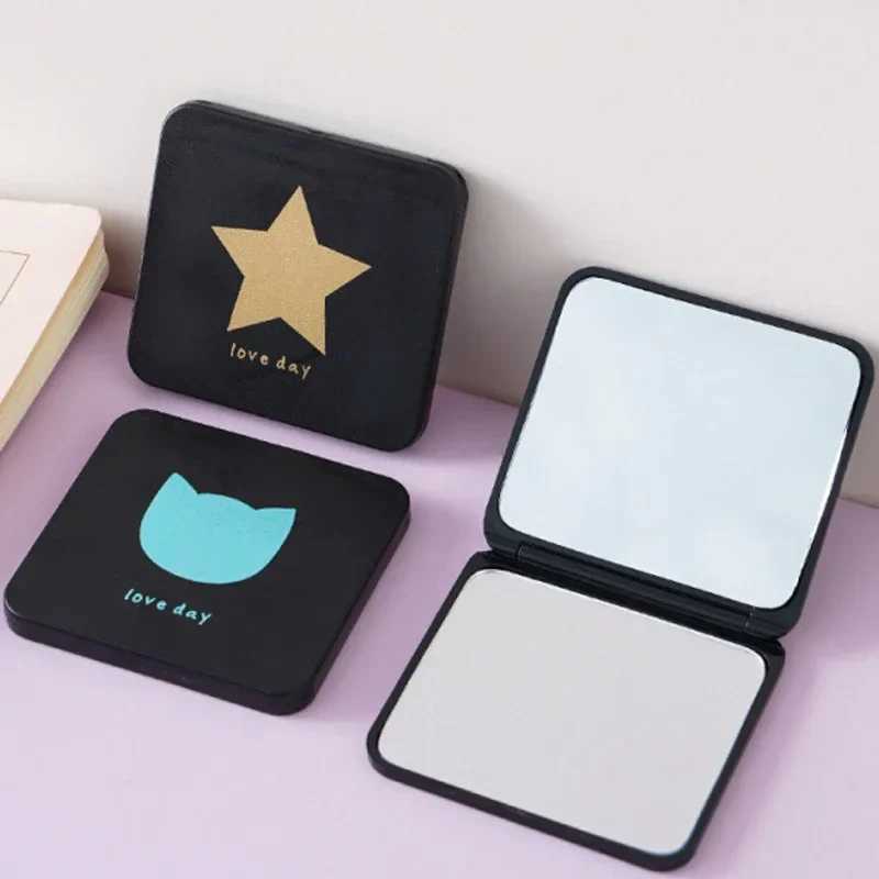 Portable Double-sided Cosmetic Vanity Mirror Portable Hand Mirrors Double-sided Compact Mirror Pocket Cosmetic MirrorXJ241213