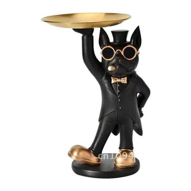 Bldog Figurines Cool Dog Sculpture Life Research Ro Bed Decoration He Interior Decoration Accessories Y241212