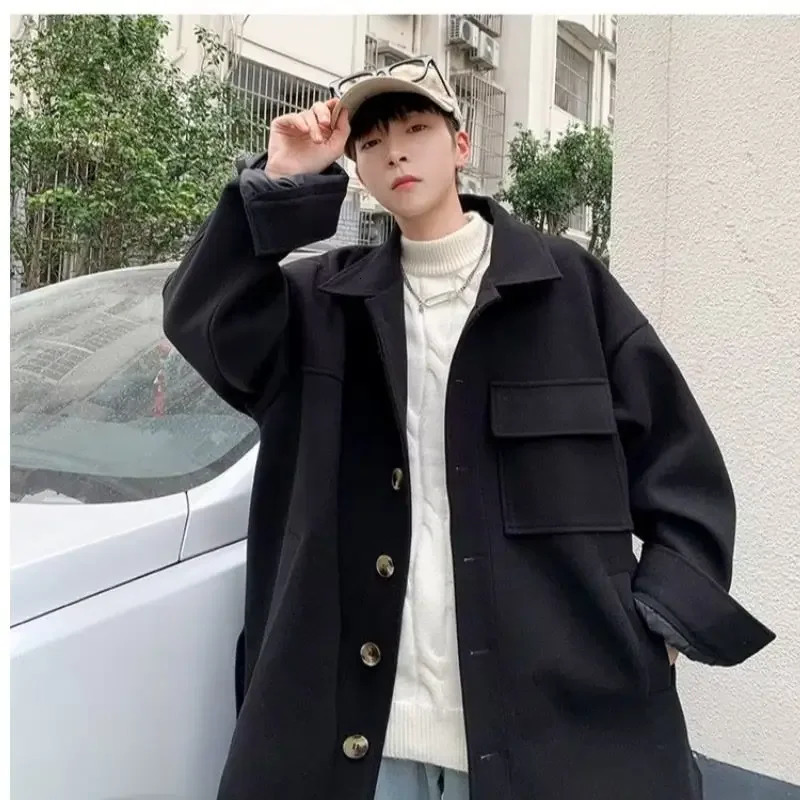 Wool Blends Jacket for Men High Quality Man Coat Winter Sales Of Deals Sale y ner Joker In Trendy Stylish 241213