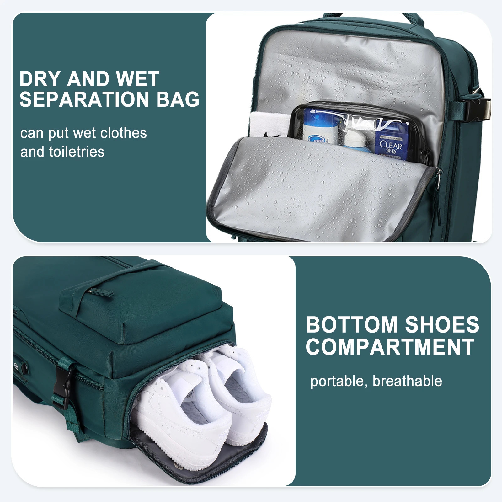 Travel Backpack Carry on Personal Item Bag for Flight Approved 35L Hand Luggage Suitcase Waterproof Weekender Bag for Men Women 241212