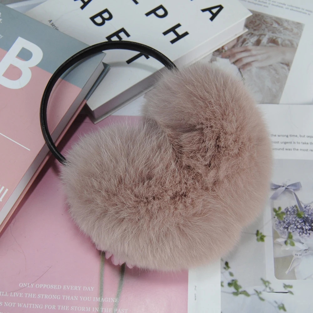 womens fox fur earmuffs for winter women warm and genuine fox fur earmuffs for girls oversized womens fur earmuffs 241211