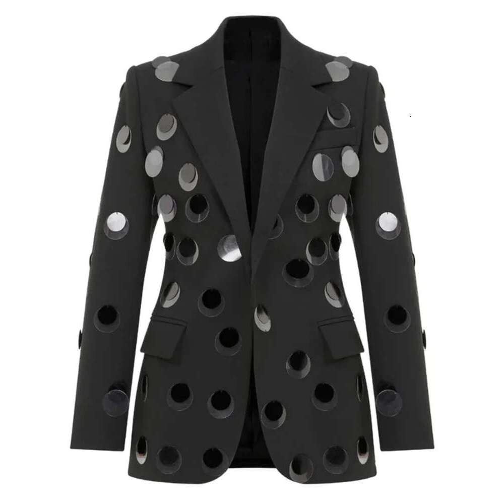 Ladies' Suit HIGH Quality Newest Designer Jacket Women's Single Button Sequined Blazer
