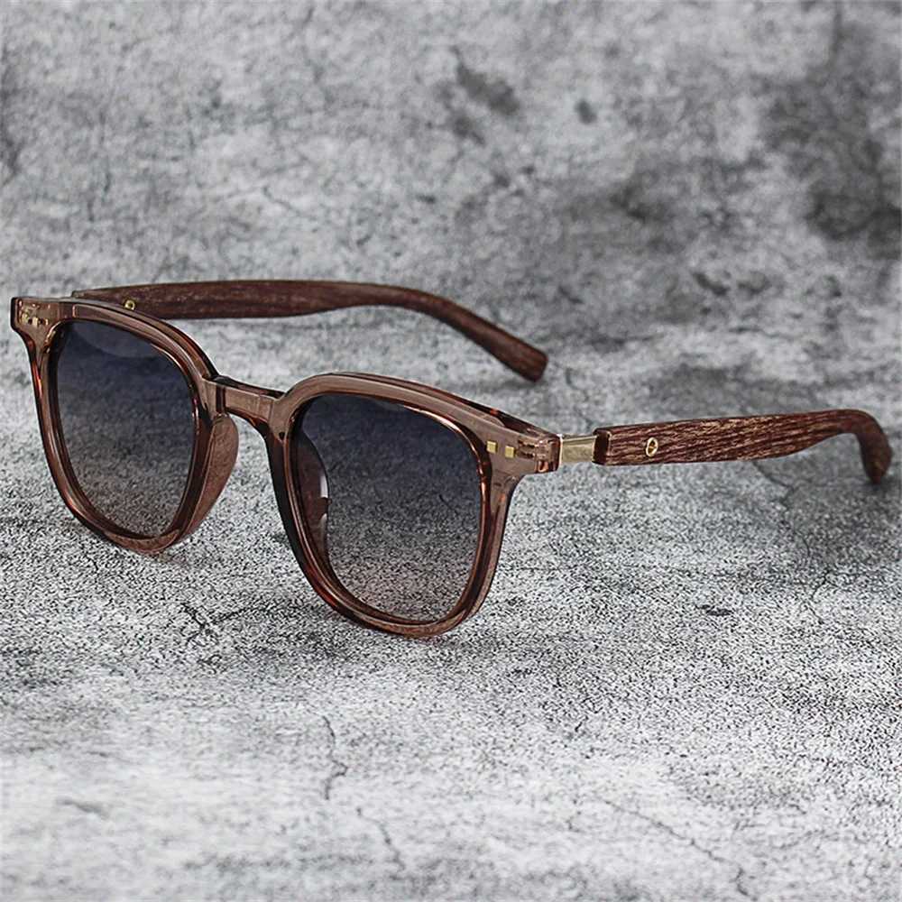 Men Vintage Wooden Frame Sunglasses Classic Brand Sun Glasses Coating Lens Men Polarized UV Protection Driving EyewearX241213