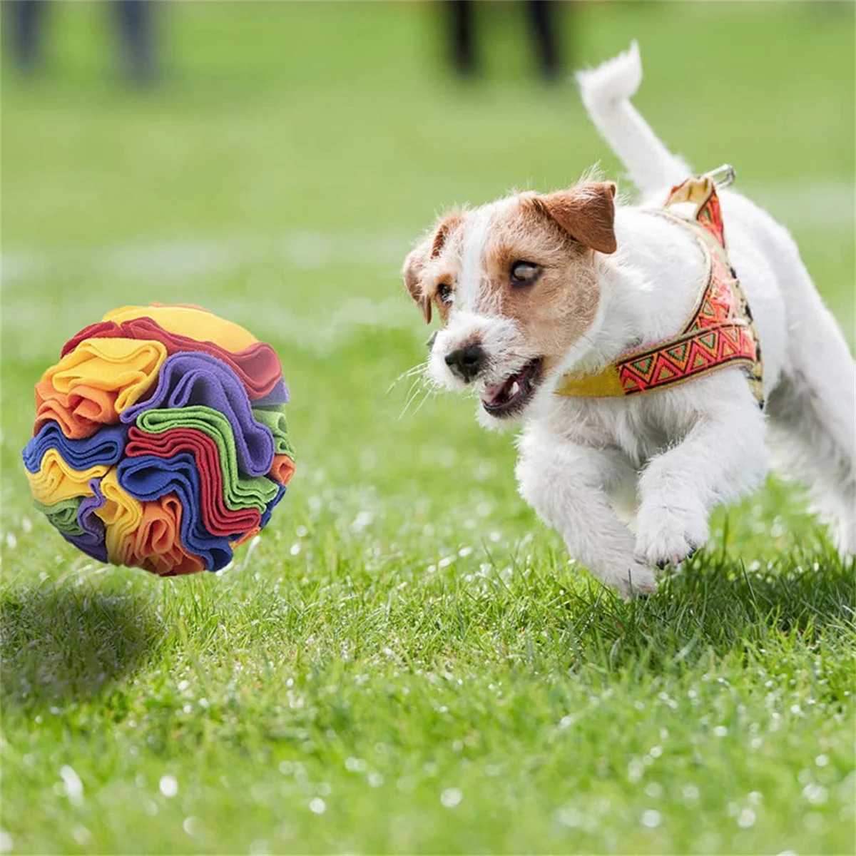 Dog Sniffing Ball Puzzle Toys Increase IQ Slow Dispensing Feeder Foldable Dog Nose Sniff Toy Pet Training Games Intelligence Toy X241213