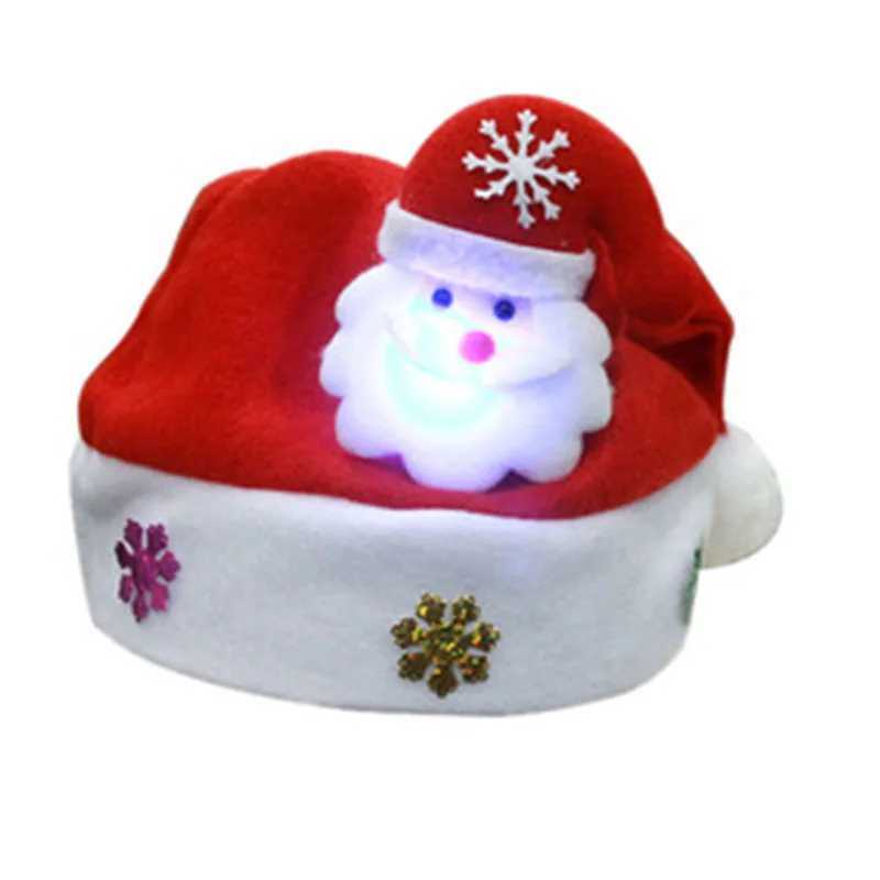 ON SALE! LED Christmas Hats Light Up Cap Santa Claus Hat Snowman Elk Xmas Holiday Hat for Kid Children Adult Gift DecorationXJ241213