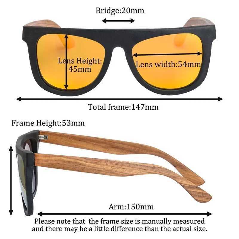 SHINU polarised sunglasses for men ebony wood sunglasses for men high quality polarized pear wooden handmade glasses customizedX241213
