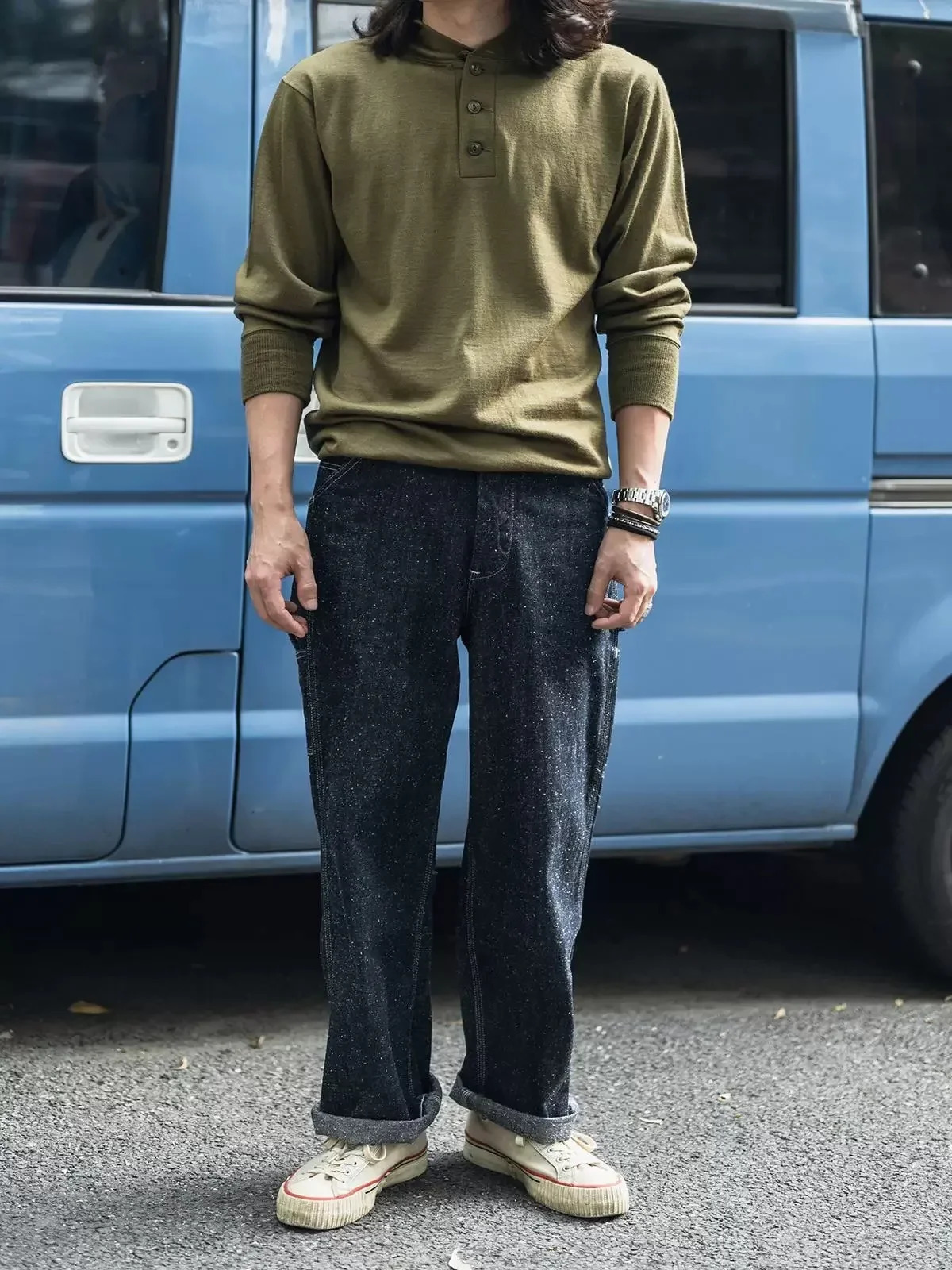 Rugged Bronson 100% Merino Wool Shirt OG208 Jungle Sweater Mens Knit Jumper Olive Green 241213