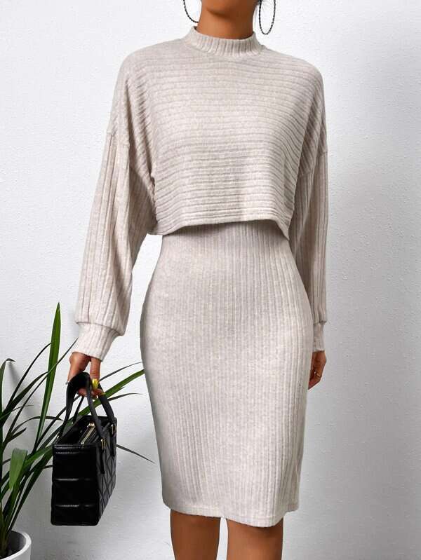 European and American fashion suit for women, 2023 autumn new item, pit stripe long sleeved top, camisole skirt