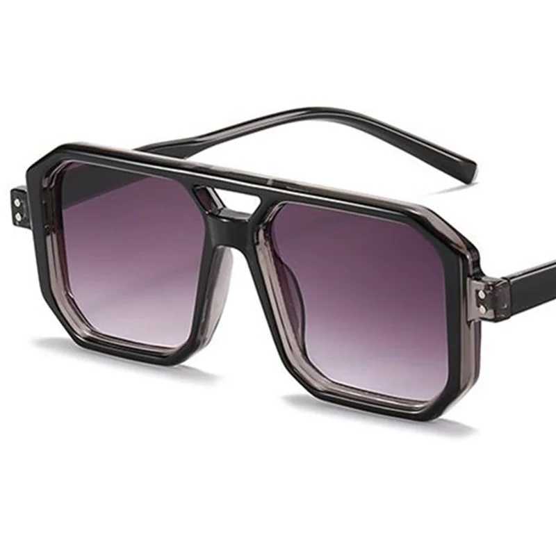 Candy Color Sunglasses Unisex Double Beam Sun Glasses Anti-UV Spectacles Personality Square Eyeglasses Simplity GoogleX241213
