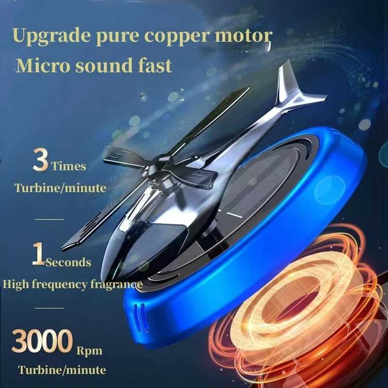 Car Air ener Heliter Solar Propeller Rotating Aroma Diffuser Car Styling Fragrance Decoration Auto Interior AccessoriesXJ241213