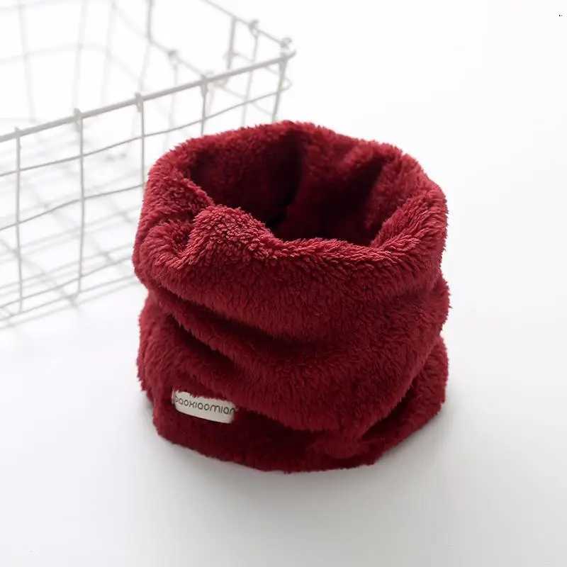 Scarves Wraps Velvet Girls Neck Scarf Toddler Winter Scarf Thick Warm Boys Baby Plush Collar Children Ring Scarf Baby Winter Baby Accessories H241213