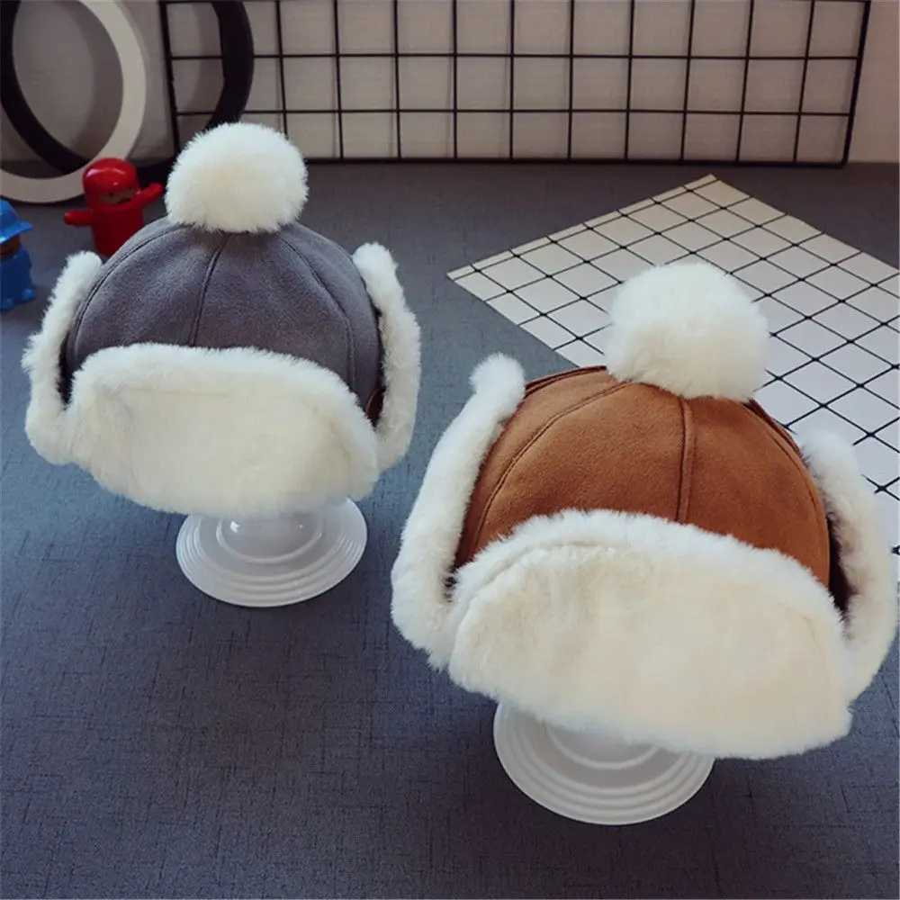 Kids Beanies Winter Baby Childrens Knitted Cap For Kids Girls Russian Women Thickened Warm Hats Age 6-24 Months Ushanka HatXJ241213