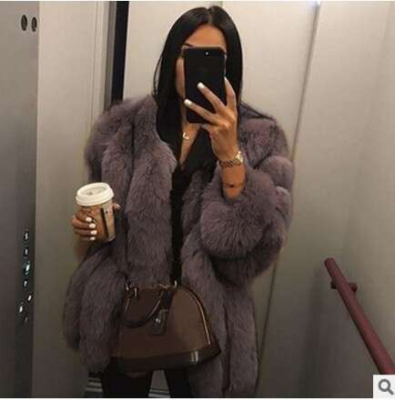 European American Winter Warm And Casual Sexy Solid Color Round Neck Slimming Cardigan Long Sleeved Plush Temperament Women's Jacket Fashionable 