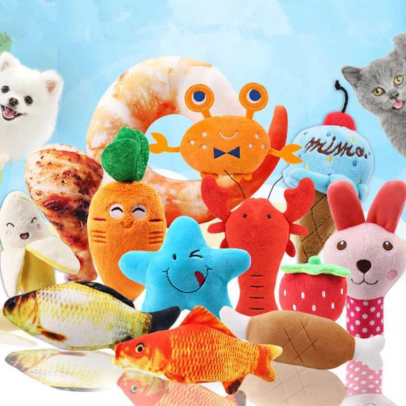 3D simulation of chicken legs fruits animals dog toys stuffed and squeezed pet toys plush puzzles dog chewing and squeezing toys X241213