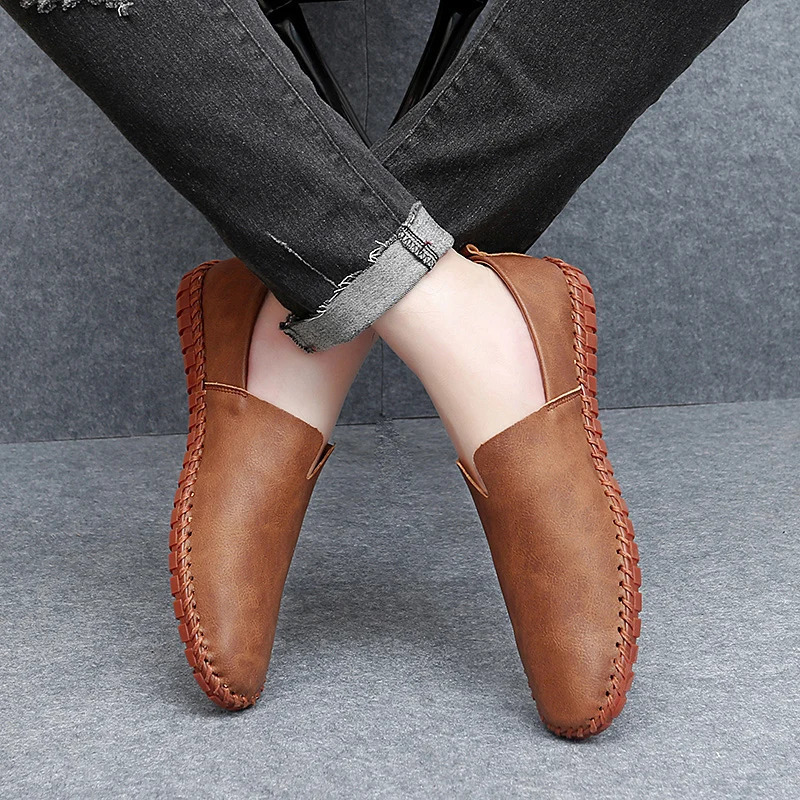 Outdoor casual shoes handmade Moccasins leather Loafers mens driving shoes size 39-48 241213