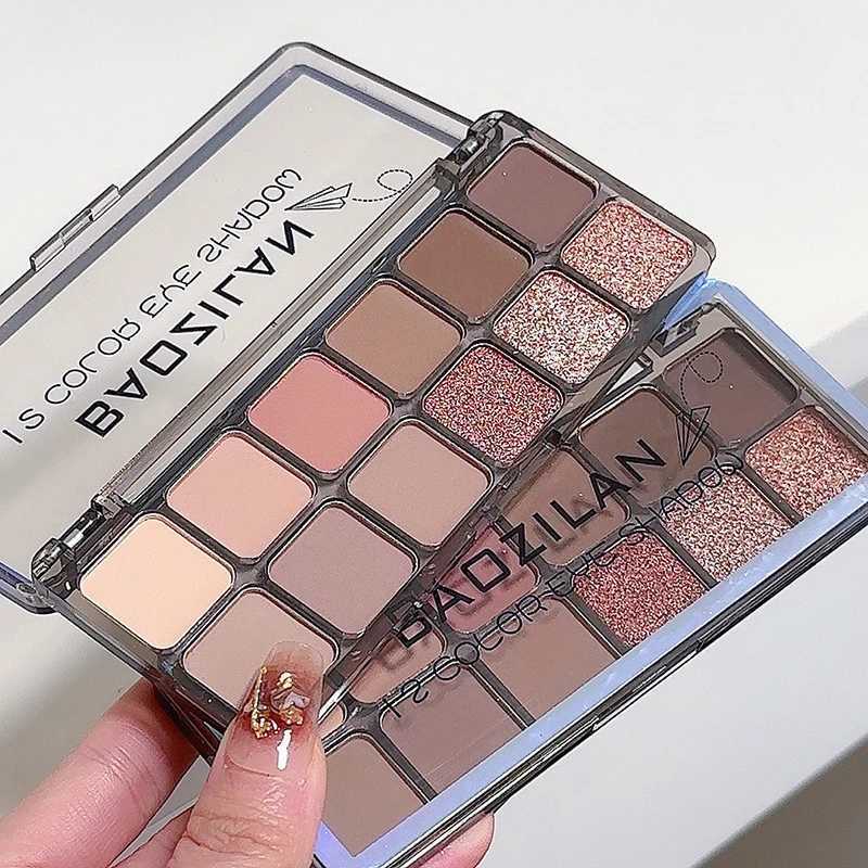 2 Colors Eyeshadow Palette Cement Grey Pink Brown Color Tone Natural Eyeshadow Palette Long Lasting Matte Pearly Korean Makeup W241213
