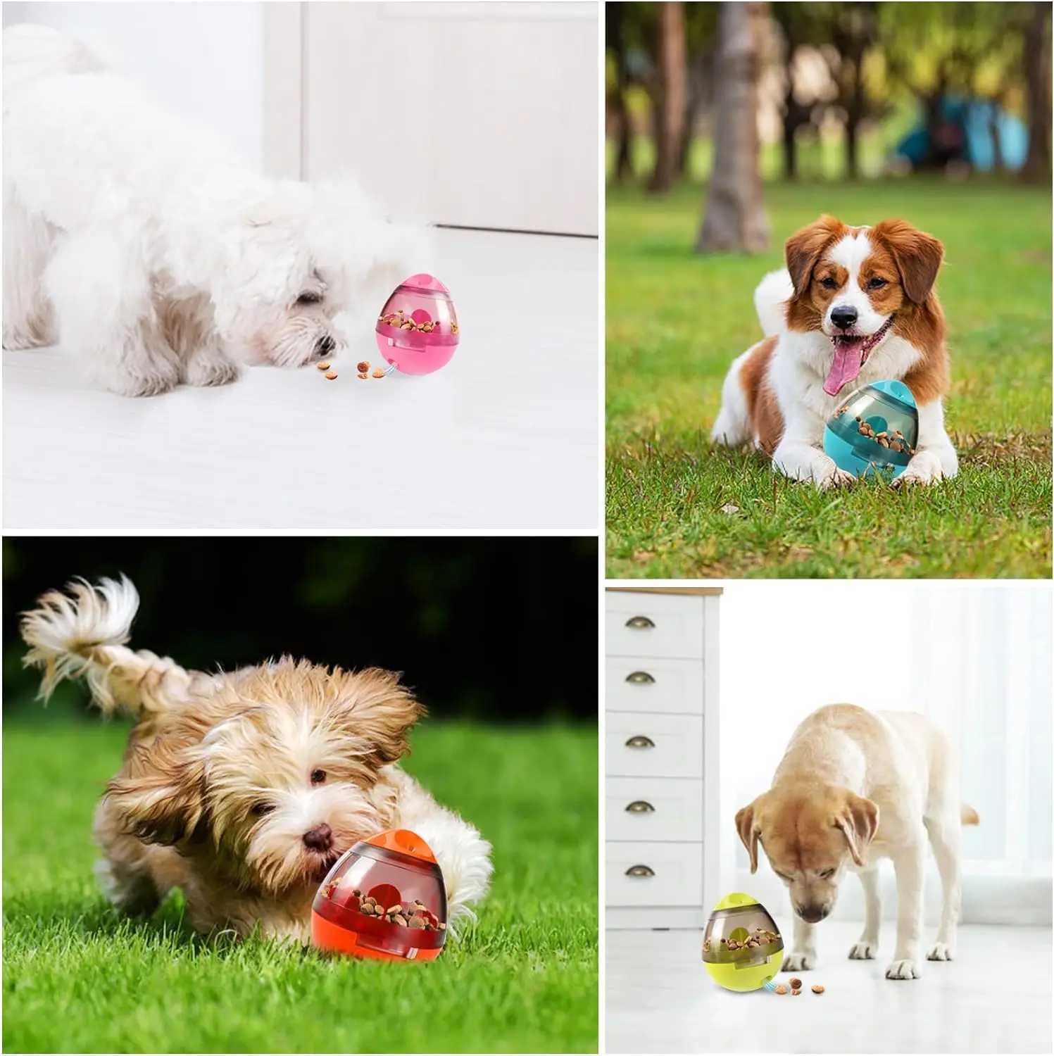 Dog Treat Ball Adjustable Dog Treat Dispensing Dog Toys Interactive Food Puzzles Ball for Dogs Pet Slow Feeder Ball X241213