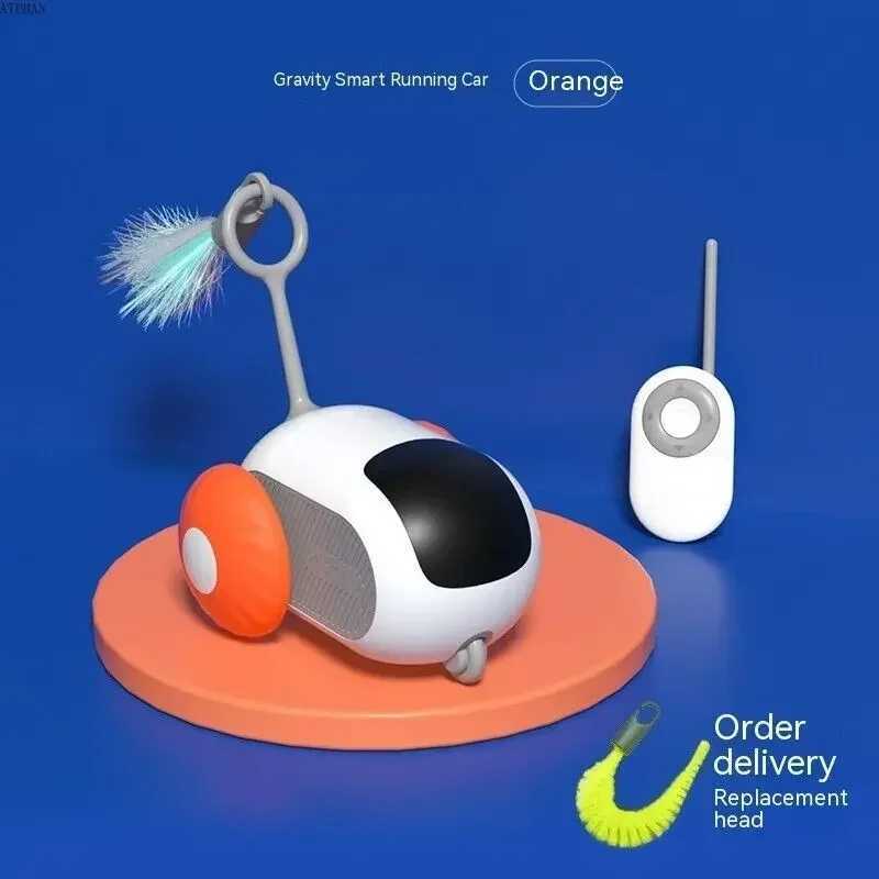 Remote intelligent cat toy active rolling car with replaceable car used for charging indoor cats/kittens/puppies evil car X241213