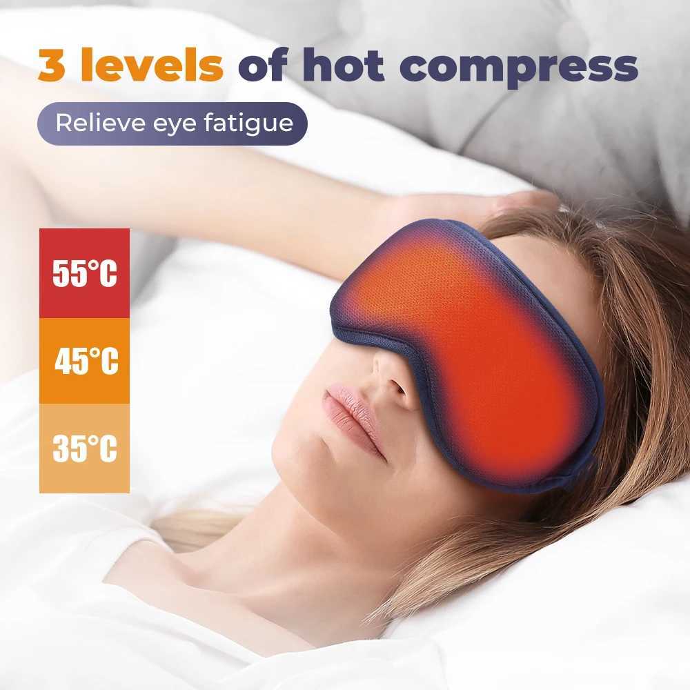 3-level hot compression 6-stage vibration electric steam eye mask 3D massage constant temperature intelligent timed sleep shadow relief W241213