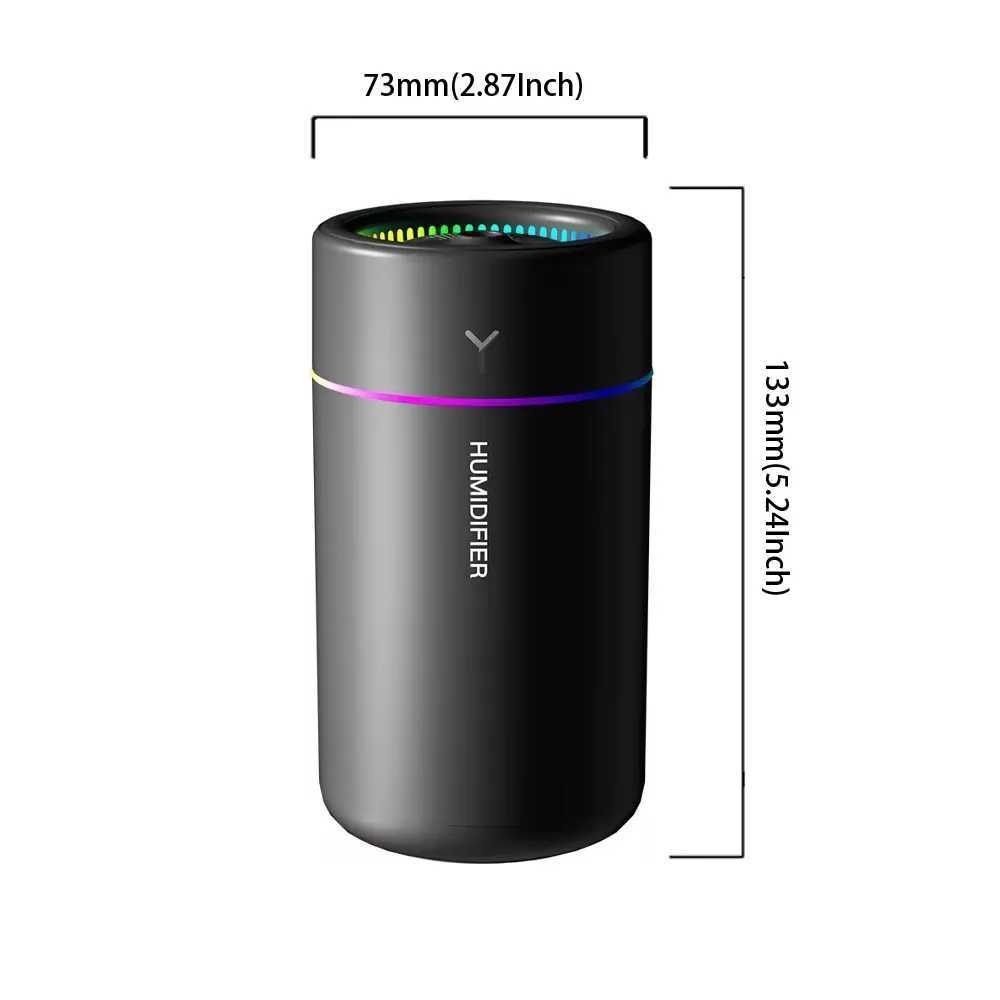 280ML Mini Portable Humidifier USB With LED Lamp Aroma Diffuser Desktop Indoor Household Mute Air Atomization HumidifierXJ241213