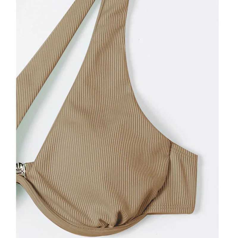 Sexy Bikinis Swimsuits Cut Out Womens Swimwear 2023 One Shoulder Biquini High Cut Bathing Suits Push Up Beach Bikini SetXJ241212