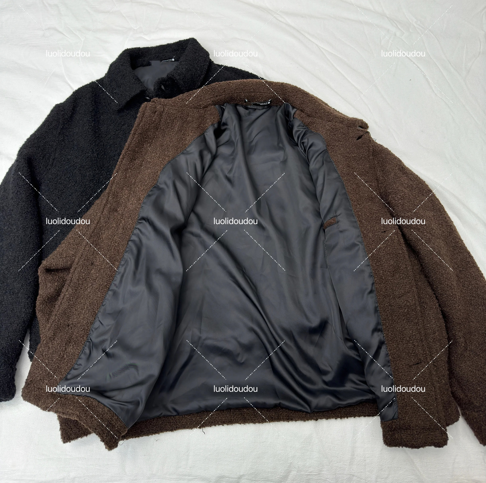 8281295 mens 53% wool autumn woolen lapel longsleeved jacket 241213