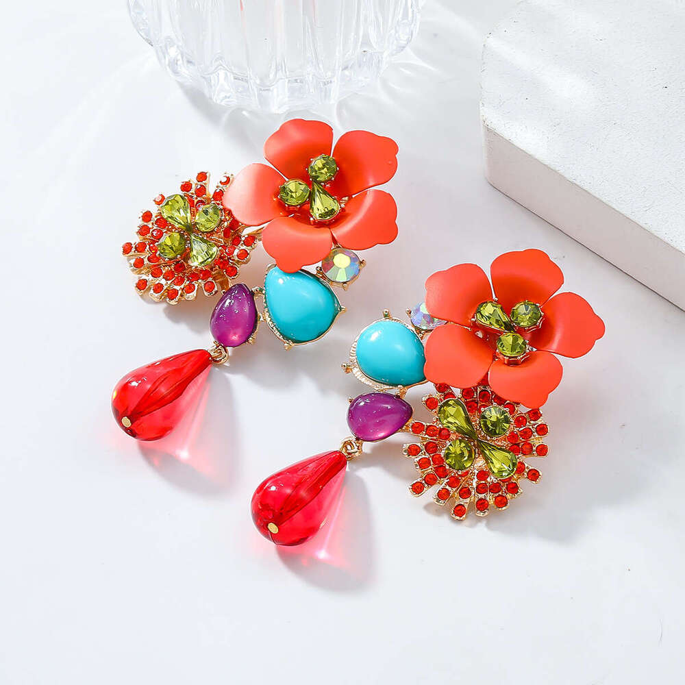 new resin wer bead studded dia autumn and winter earrings for women